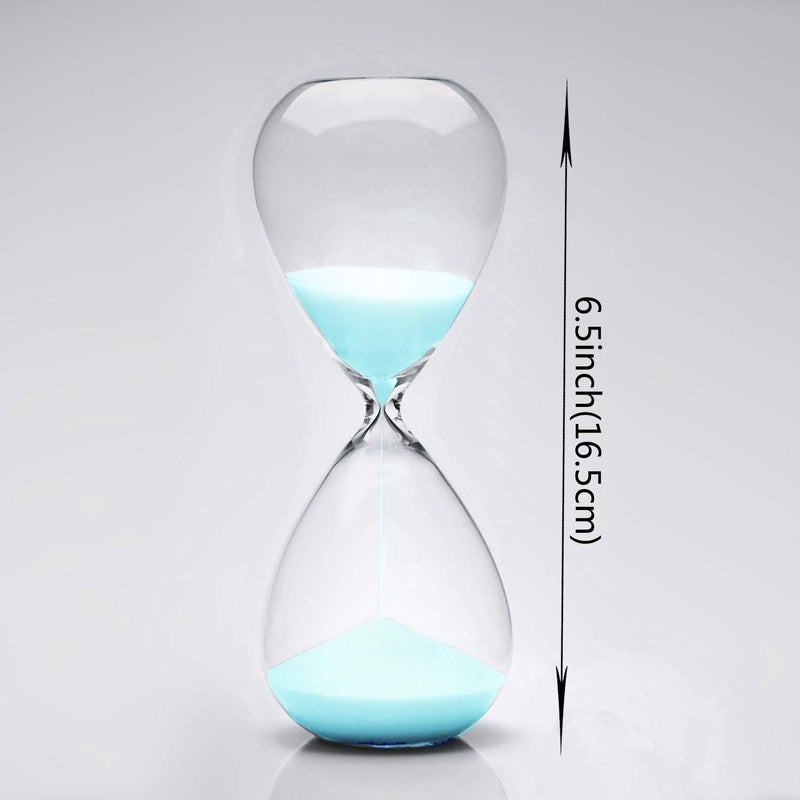 SWISSELITE Hourglass Sand Timers - SWISSELITE Biloba Hourglass Sand Timer Inspired Glass/Home, Desk, Office Decor - Image 5